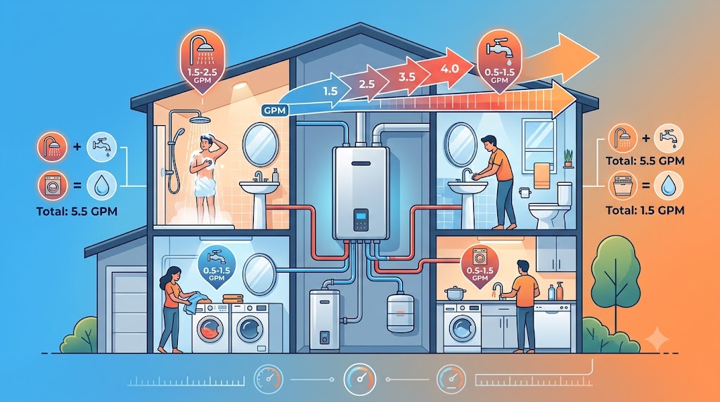 Tankless Water Heater Sizing: How Many GPM to Buy